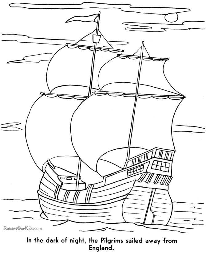 Story - First Thanksgiving in coloring pages