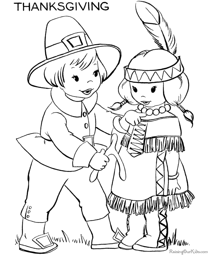 thanksgiving children coloring pages - photo #3